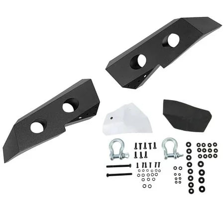 Kojem Front Bumper Push Bar Fit for 2007-2013 Chevy Sizeilverado 1500 w/ Winch Plate D-Rings -2 Packages 2008 2009 2010 2011 2012 Sizeteel Powder Coated