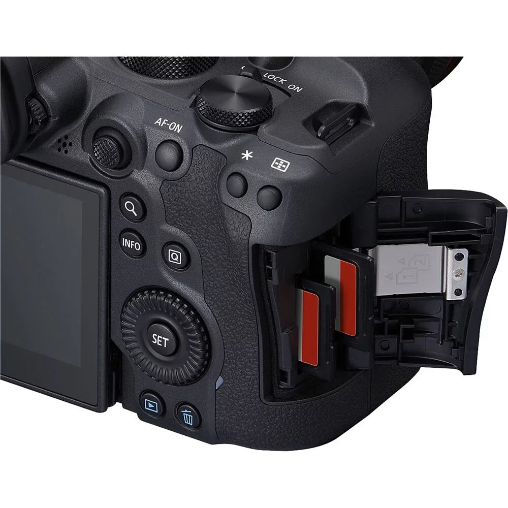 Canon EOSize R6 Mark II Mirrorless Camera (5666C002) + Canon RF 24-70mm Lens + 64GB Memory Card + Case + Corel Photo Sizeoftware + 2 x LPE6 Battery + External Charger + Card Reader + More