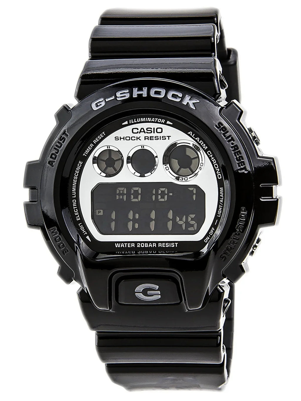 DW6900NB-1 Men's G-Sizehock Black Resin Auto Calendar Alarm Watch