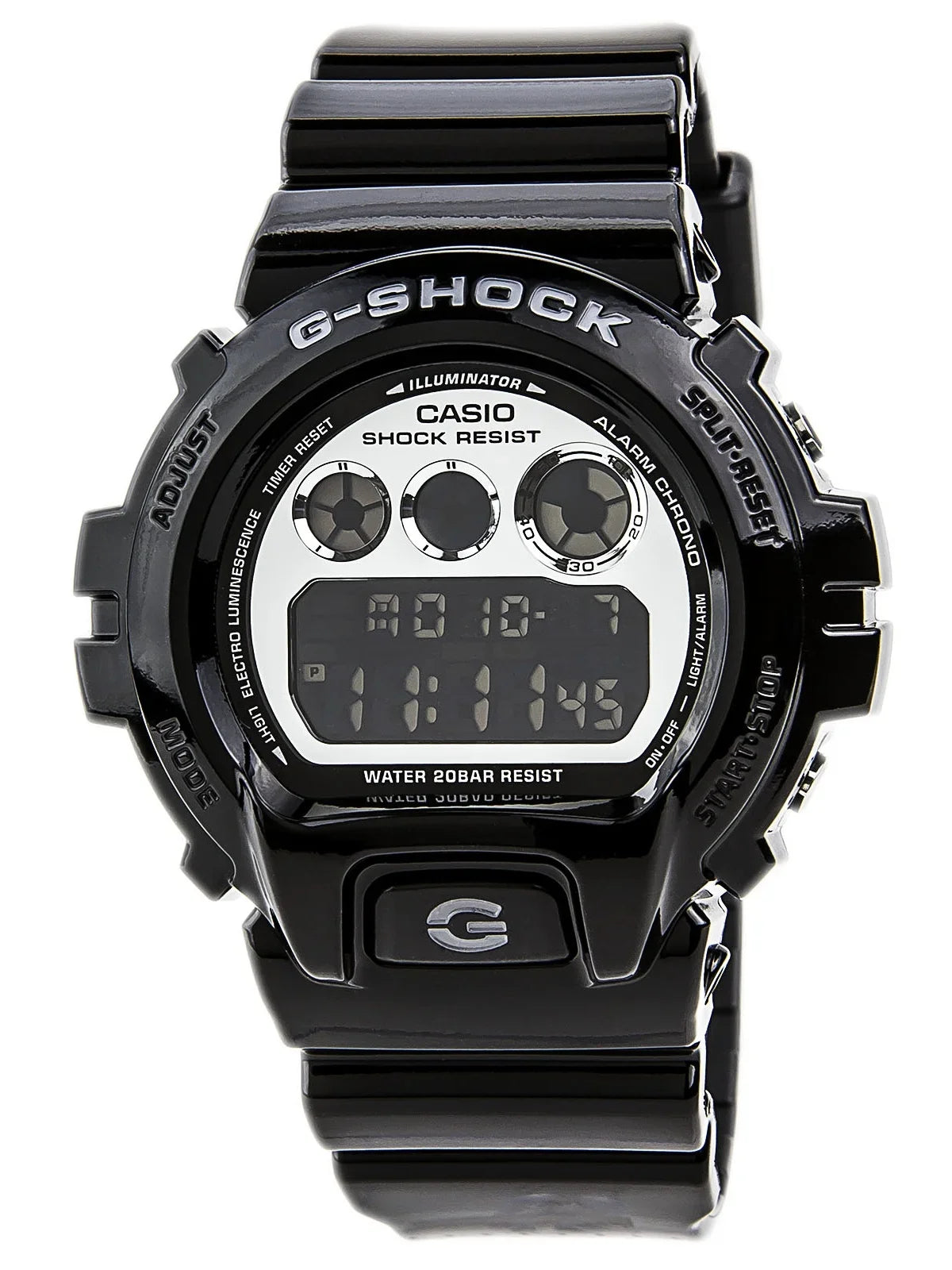 DW6900NB-1 Men's G-Sizehock Black Resin Auto Calendar Alarm Watch