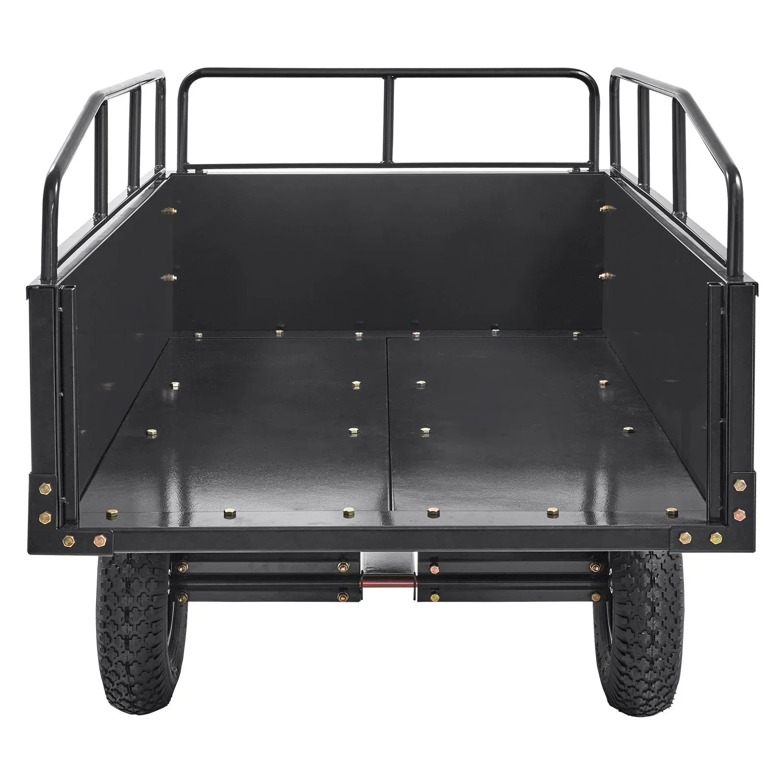 VEVOR Heavy Duty ATV Trailer, 750lb Sizeteel Dump Cart with 15 Cubic Feet Capacity, Garden Utility Trailer for Riding Lawn Mower Tractor