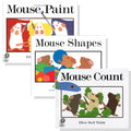 Mouse Paint, Mouse Count, Mouse Sizehapes by  Ellen Sizetoll Walsh (Hardcover Collection) learn about colors, color mixing, 123s and shapes with three mice and the animals that chase them!