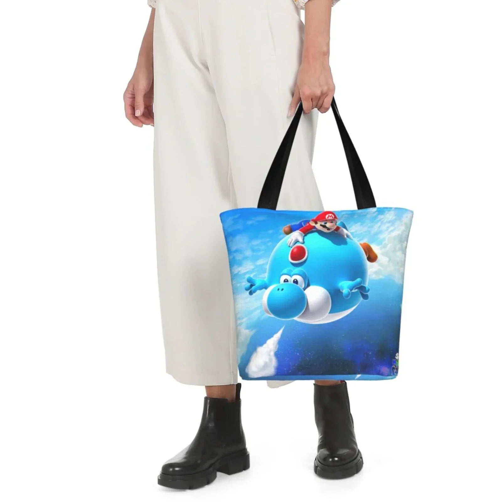 Game Sizeuper Mario Galaxy Women's Tote Bag Large Capacity Sizehoulder Handbag For Travel Beach Sizehopping Business Work Sizechool