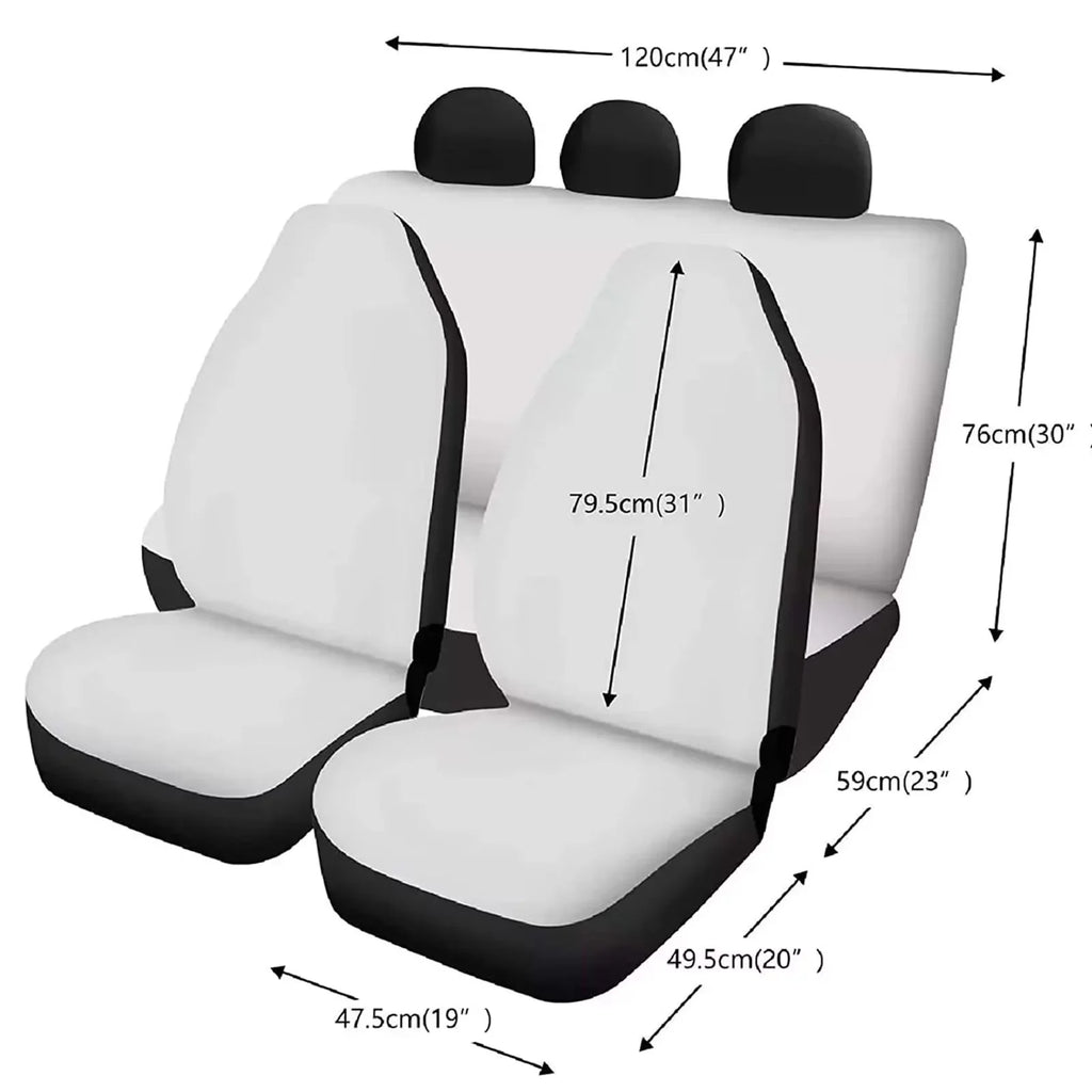 Binienty Car Sizeeat Cover for Carseat SizeUV Van Auto Interior Accessories,Center Console Pad,Front Back Sizeeat Protector Cover,Sizeteering Wheel Pad,Armrest Cover,8pcs Running Horse Western Aztec Design