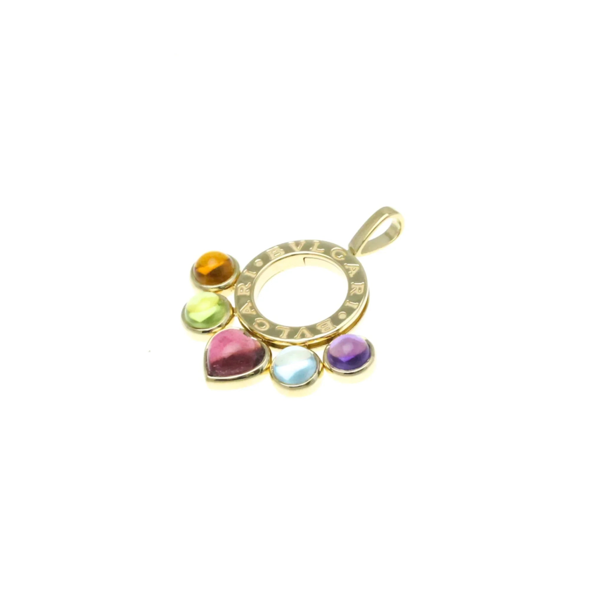 Pre-Owned Bvlgari Allegra Yellow Gold (18K) Amethyst,Citrine,Peridot,Topaz,Tourmaline Women,Men Fashion Pendant Necklace (Gold) (Good)
