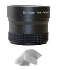 Nikon Coolpix P610 0.21x-0.22x High Grade Fish-Eye Lens + Nwv Direct Micro Fiber Cleaning Cloth