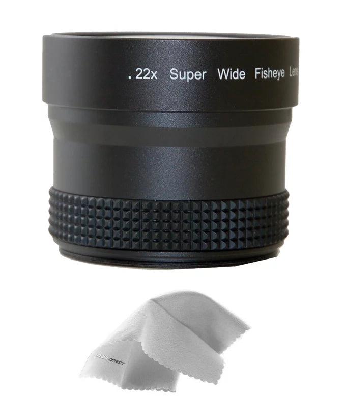 Nikon Coolpix P610 0.21x-0.22x High Grade Fish-Eye Lens + Nwv Direct Micro Fiber Cleaning Cloth