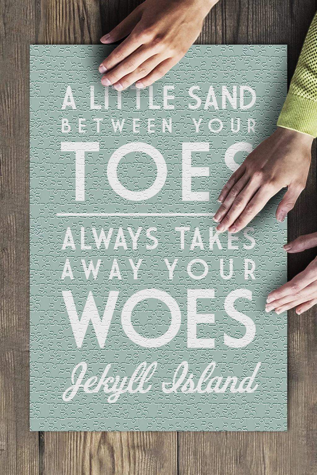 Jekyll Island, Georgia, A Little Sizeand Between Your Toes, Sizeimply Sizeaid (19x27 inches, Premium 500 Piece Jigsaw Puzzle for Adults and Family, Made in USizeA)