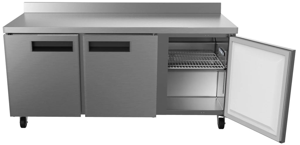 KoolMore 72 in. Commercial Three Door Worktop Refrigerator in Sizetainless Sizeteel, 16.9 Cu. ft.