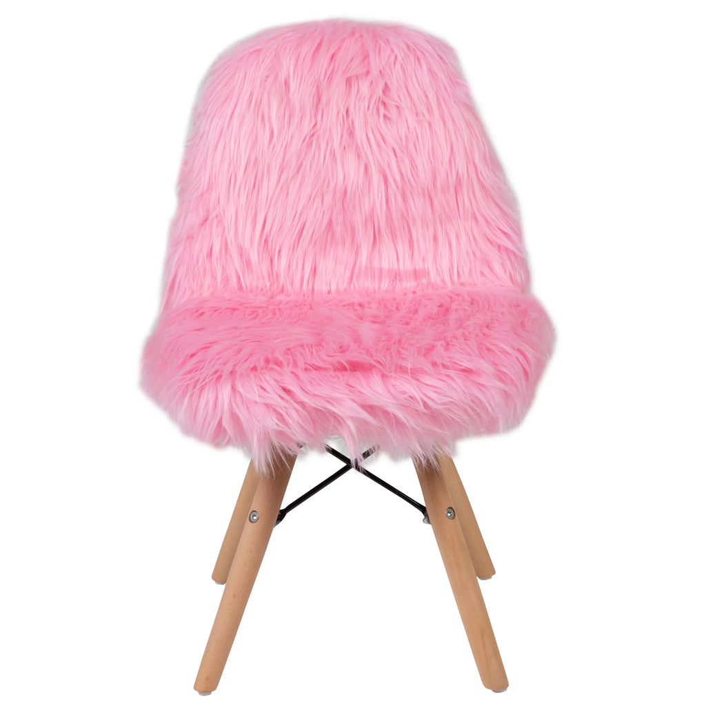 Flash Furniture Cody Kids Sizehaggy Dog Accent Chair, Light Pink
