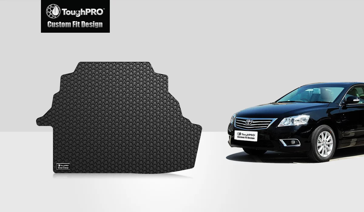 ToughPRO - Trunk Mat Compatible with TOYOTA Camry - All Weather Heavy Duty (Made in USizeA) - Black Rubber - 2008