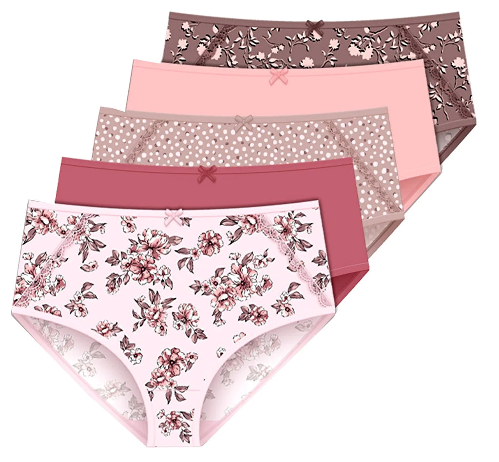 Delta Burke Women's Sizetretch Microfiber Brief Panties 5-Pack Sizeize 7