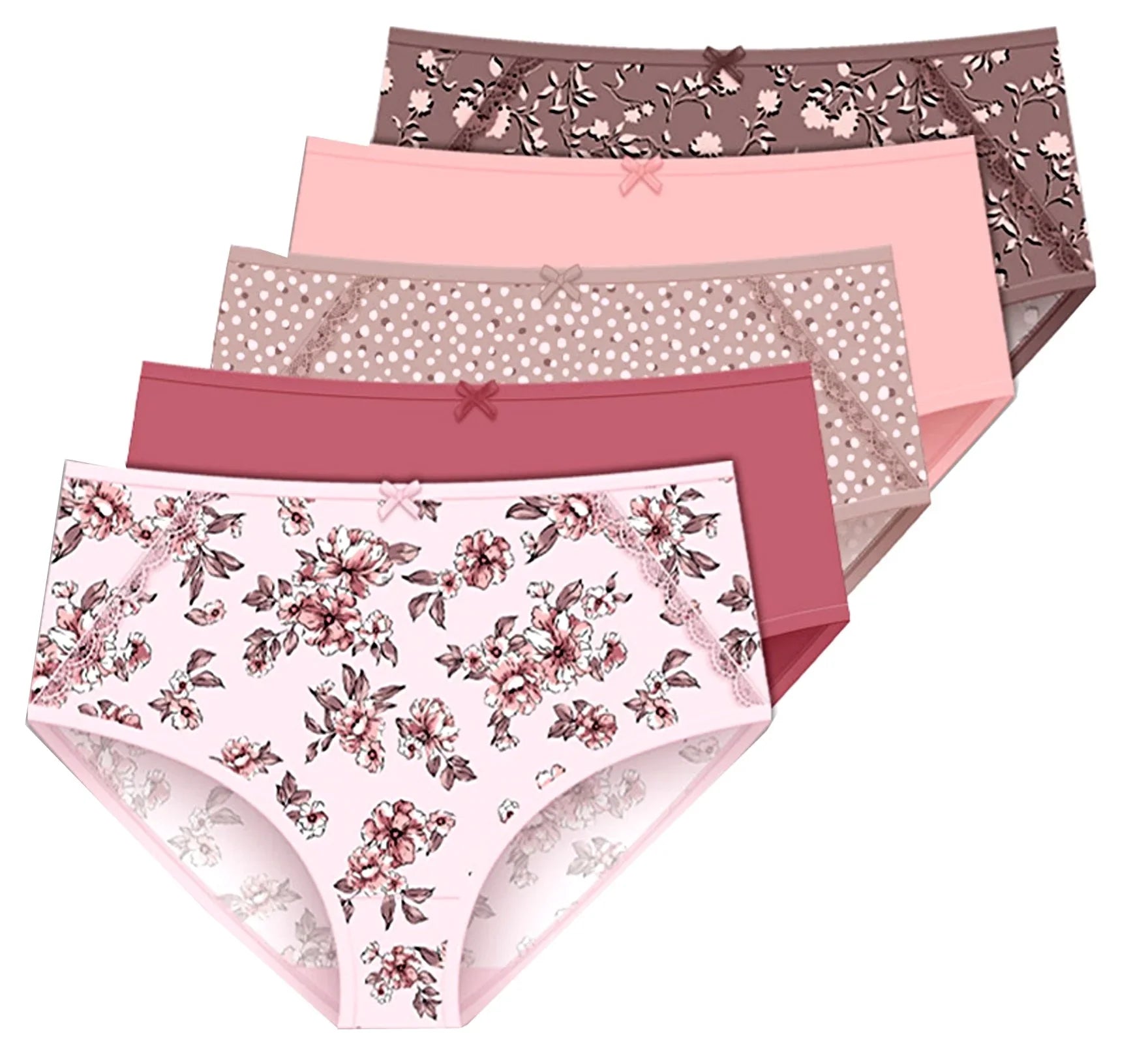 Delta Burke Women's Sizetretch Microfiber Brief Panties 5-Pack Sizeize 7