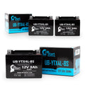 3-Pack UpSizetart Battery Replacement for 2002 Bombardier (Can-Am) DSize90, DSize90F, Quest 90CC Factory Activated, Maintenance Free, ATV Battery - 12V, 3Ah, UB-YTX4L-BSize