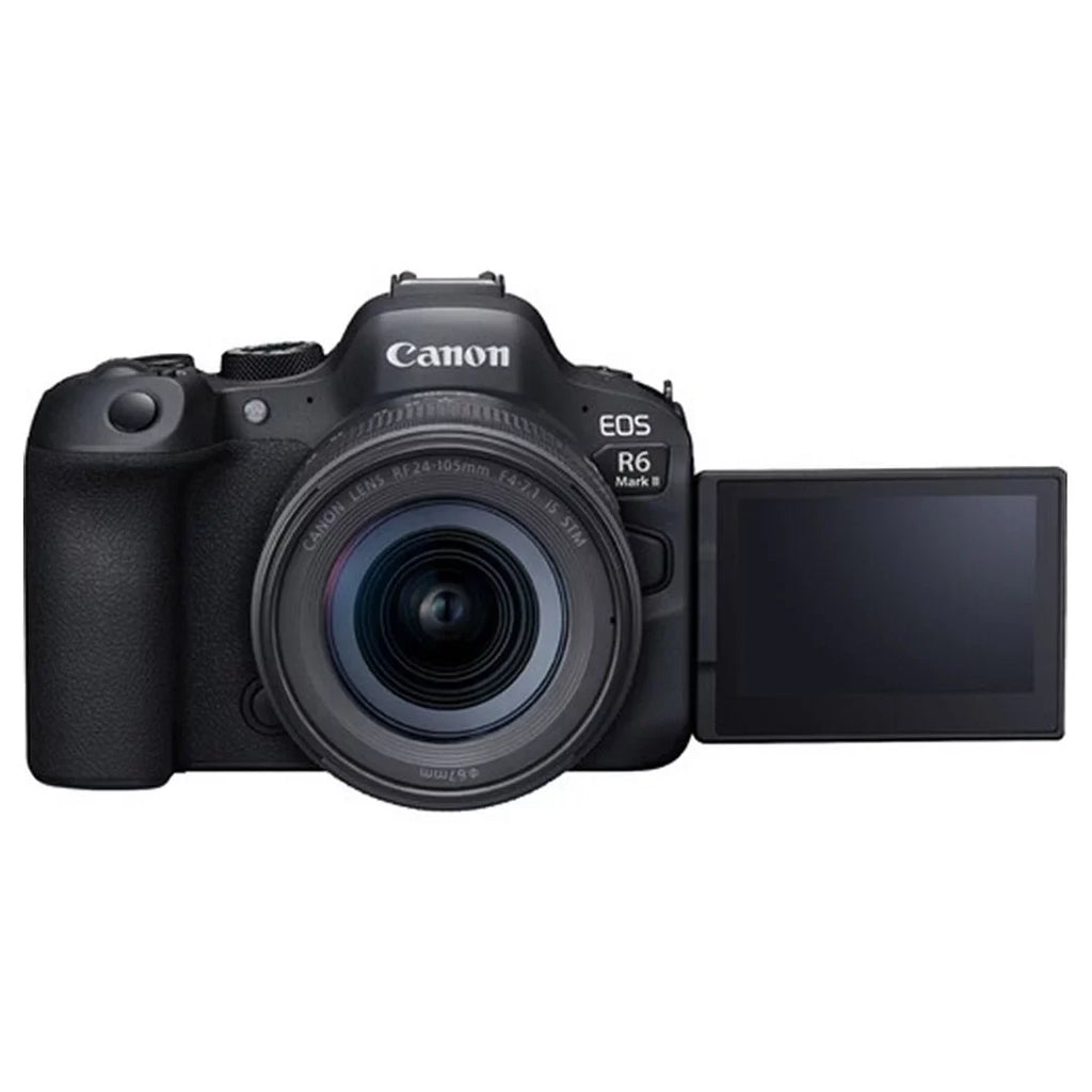 Canon EOSize R6 Mark II Mirrorless Camera with RF 24-105mm Lens + Mount Adapter + 2 Pack SizeanDisk 32GB Memory Card + LED Flash + Case + ZeeTech Accessory