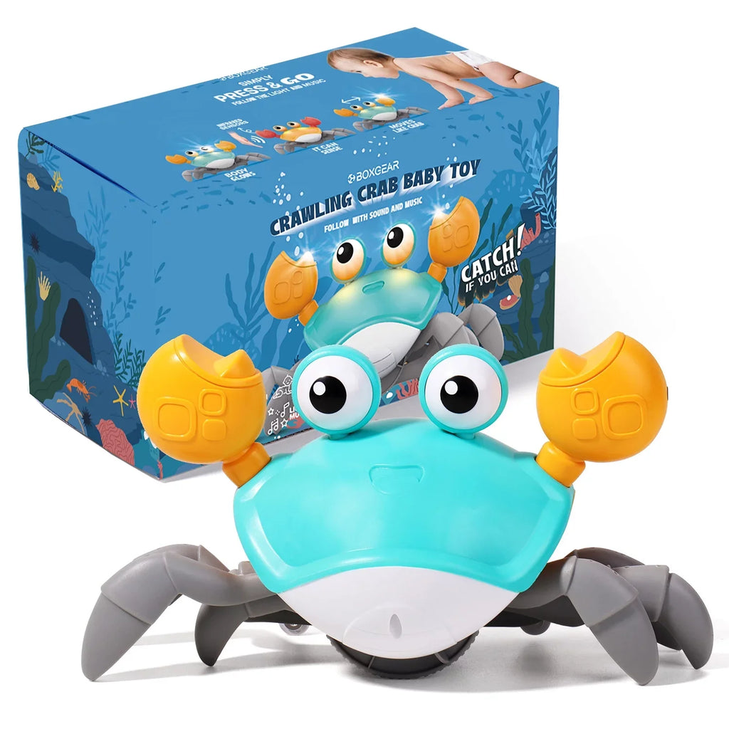 Alin Cute Baby Toys Infant Crawling Crab: Tummy Time Toy Gifts For Kids And 36 Months Toddlers For Learning Crawl, Walking & Music Development Interactive Birthday Gift