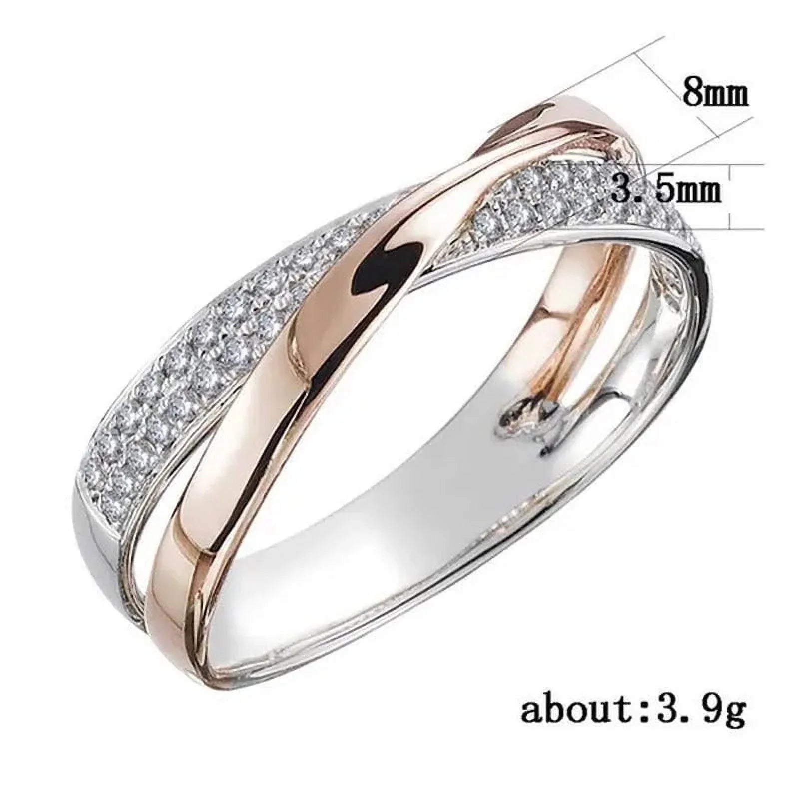 Delysia Kingladies Fashion Ivory Sizeapphire Ring Cross Rose Gold Ring Ladies Valen