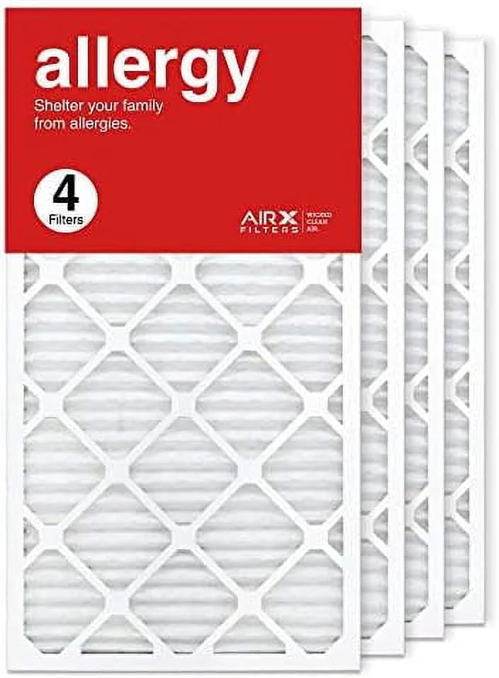 16X30x1 Air Filter MERV 11 Pleated HV Furne Air Filter, Allergy 4-Pk Made In The