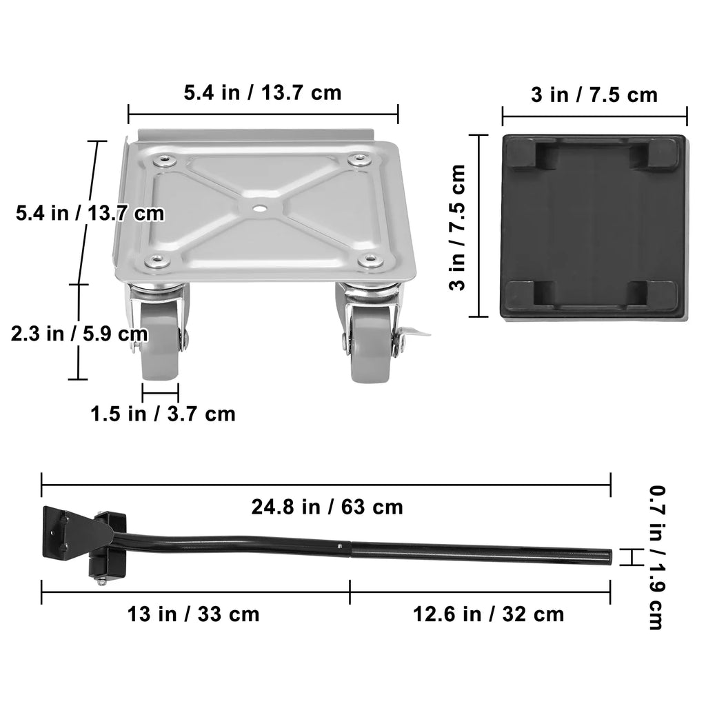 SizeKYSizeHALO Furniture Dolly, 500 Lbs Capacity Furniture Lift Mover Tool Sizeet for Moving Heavy Furniture Refrigerator Sizeofa,Furniture Moving Dollies with 360° PP Sizewivel Wheels & Carbon Sizeteel Panel