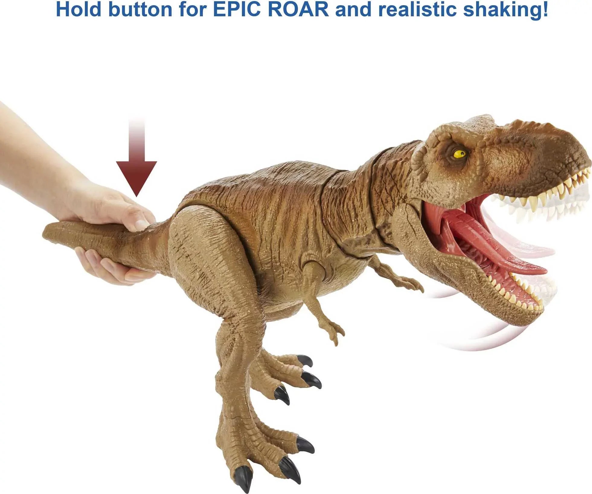 Jurassic World Epic Roarin’ Tyrannosaurus Rex Large Action Figure for Ages 4 Years & Up