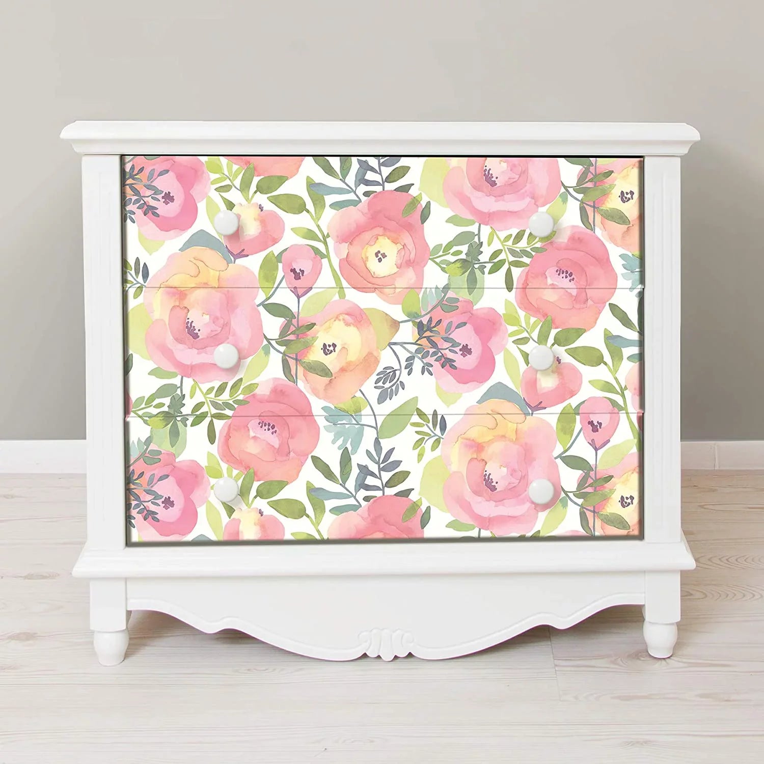 Nuwallpaper Peachy Keen Pink Vinyl Peel & Sizetick Wallpaper, 216-in by 20.8-in, 31.2 sq. ft.