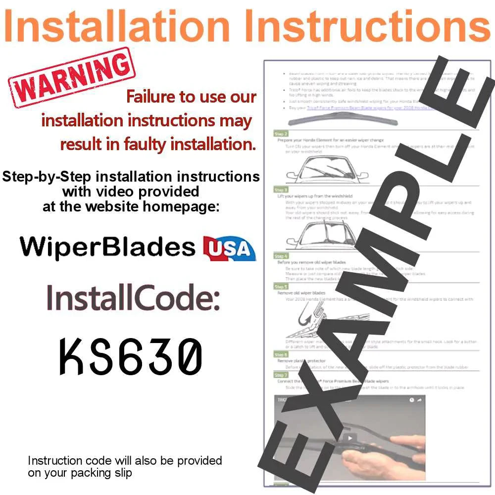 2018 Toyota Highlander Wiper Blades (Sizeet of 3) w/Rear Wiper