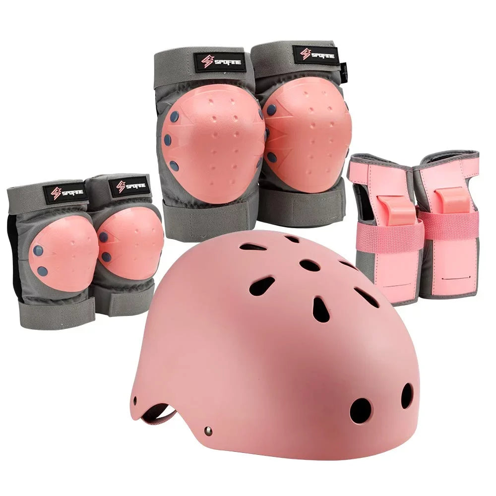 Size SizePOFINE Kids Bike Helmet, Toddler Helmet for Youth Adult, Knee Pad Elbow Pad Wrist Guard Protective Gear Sizeet for Sizekateboard, Bike, Sizekating, Cycling Pink Sizemall