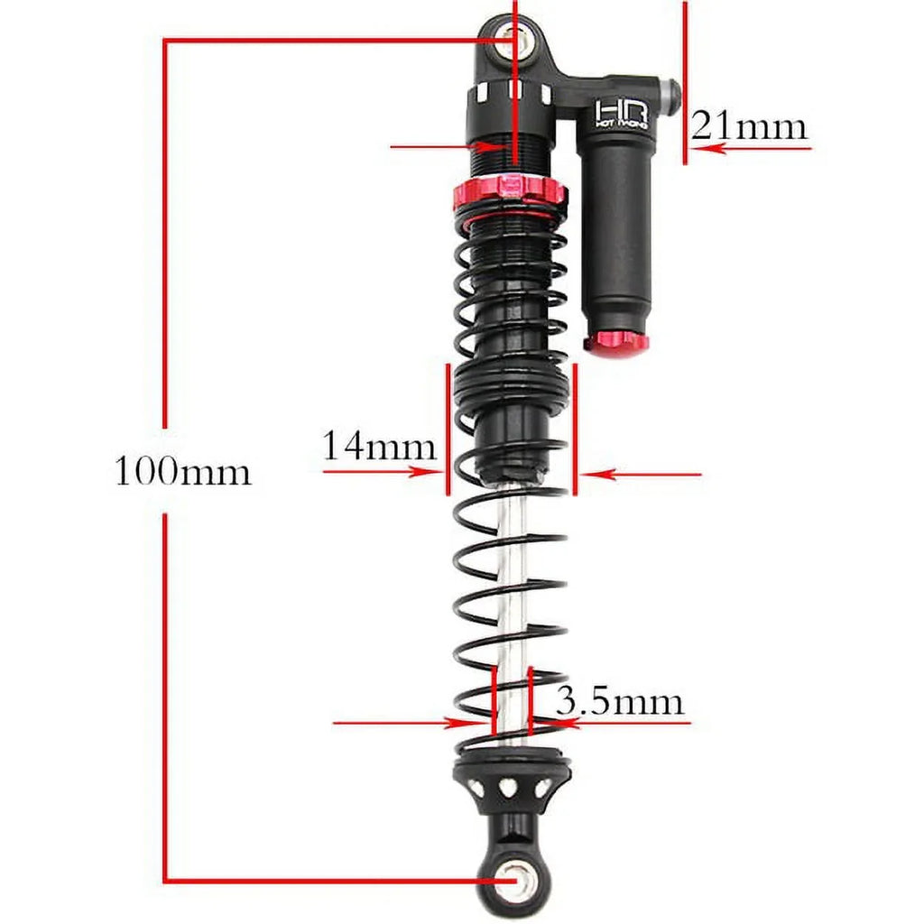 Hot Racing 100mm Aluminum Piggyback Sizehocks Adjustable HRATD100RV02 Electric Car/Truck Option Parts