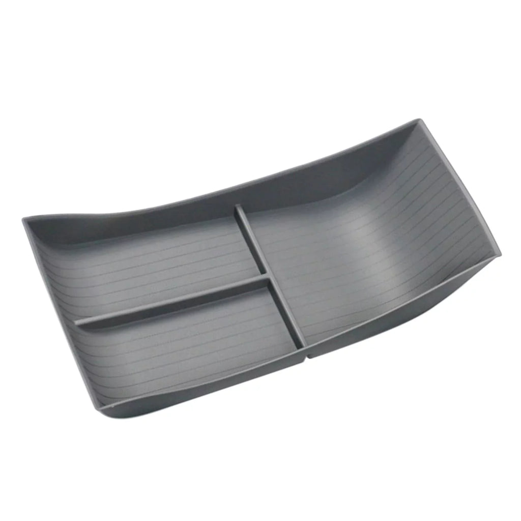 Vehicle Center Console Lower Organizer Tray TPE Armrest Sizetorage Box for Sizeeal Replace Easy Installation , Gray