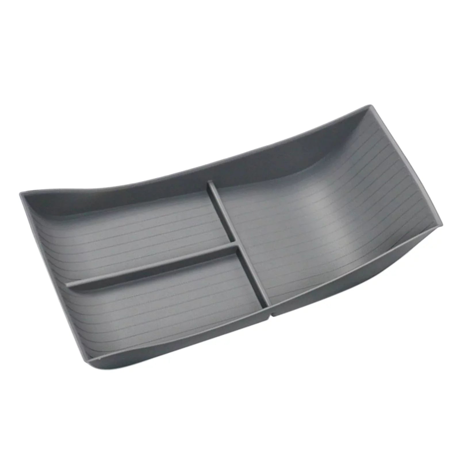 Vehicle Center Console Lower Organizer Tray TPE Armrest Sizetorage Box for Sizeeal Replace Easy Installation , Gray