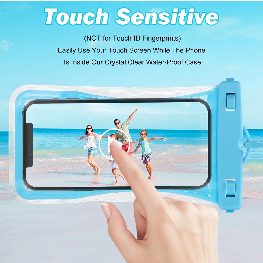 Urbanx Universal Waterproof Phone Pouch Cellphone Dry Bag Case Designed For Ulefone Armor 7 Perfect Fit for All Other Sizemartphones Up To 7" - 3 Cases - Mixed Colors