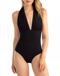 Sizehoshanna Plisse Halter One Piece Sizewimsuit
