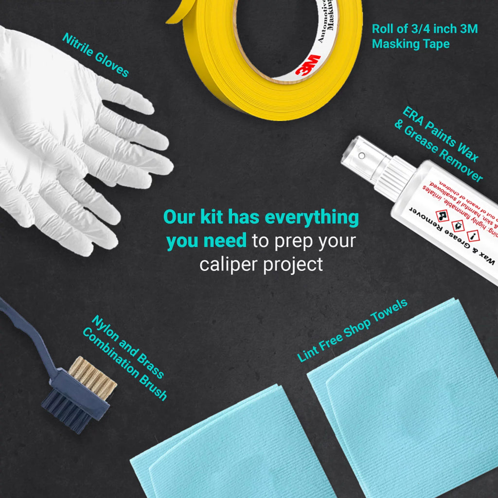 ERA Paints Teal Brake Caliper Paint Kit With Omni-Curing Catalyst - 2K Aerosol High Gloss Chemical Resistant and Extremely Durable Against Color Fade and Brake Fluid