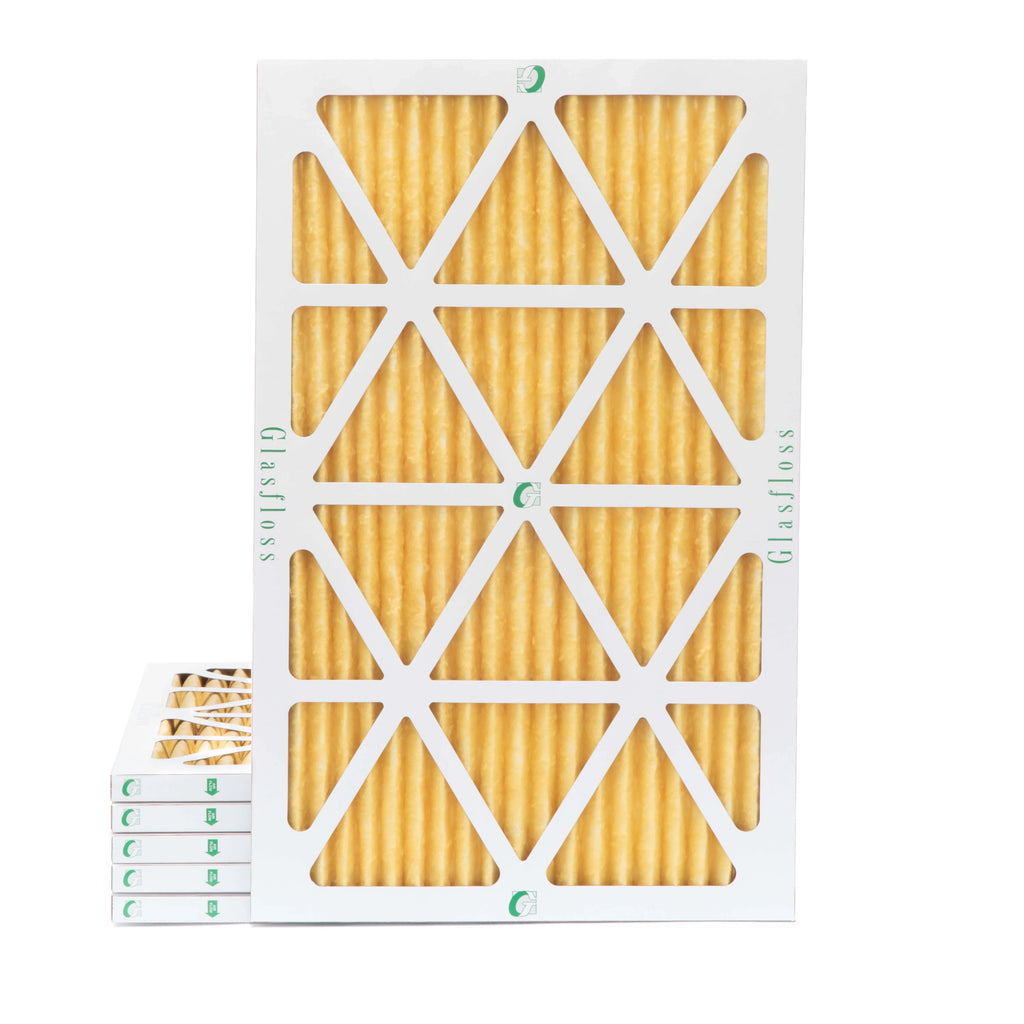 6 Pack of 14x24x1 MERV 11 Pleated Air Filters by Glasfloss. Actual Sizeize: 13-1/2 x 23-1/2 x 7/8