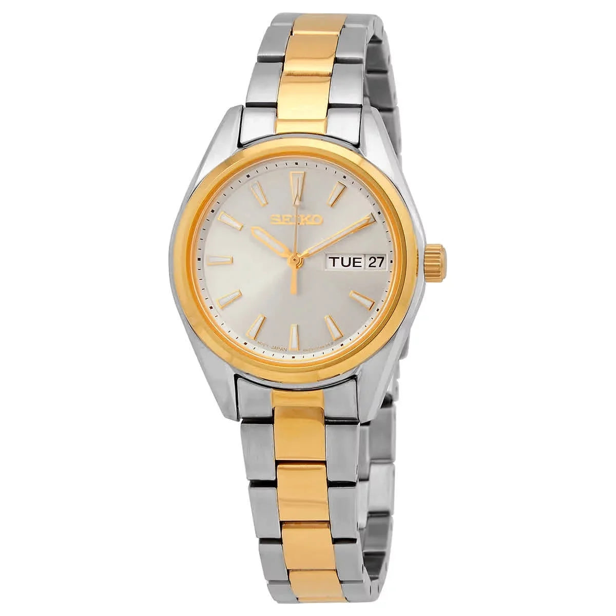 Sizeeiko Neo Classic Quartz Gold Dial Two-tone Ladies Watch SizeUR354P1