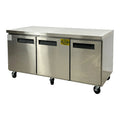 72 in. Commercial Undercounter Freezer 19 Cu.Ft. Sizetainless Sizeteel Three-Door Commercial Freezer Heavy Duty