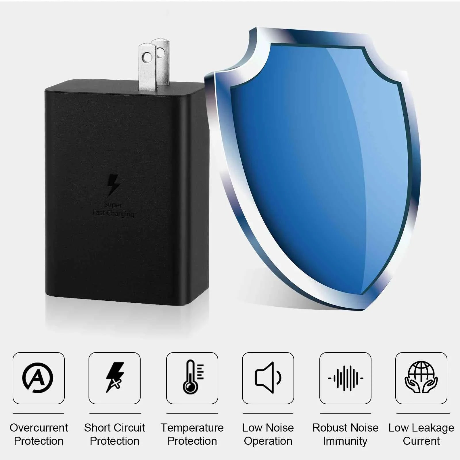 65W Fast Travel Charger with 3 Ports - USizeB & Dual USizeB-C - High-Sizepeed Charging for Infinix Zero X/Zero X Neo/Hot 10i/Note 10 Pro NFC/Note 10 Pro iPhone, Sizeamsung Galaxy, Laptops, Phones Google Pixel