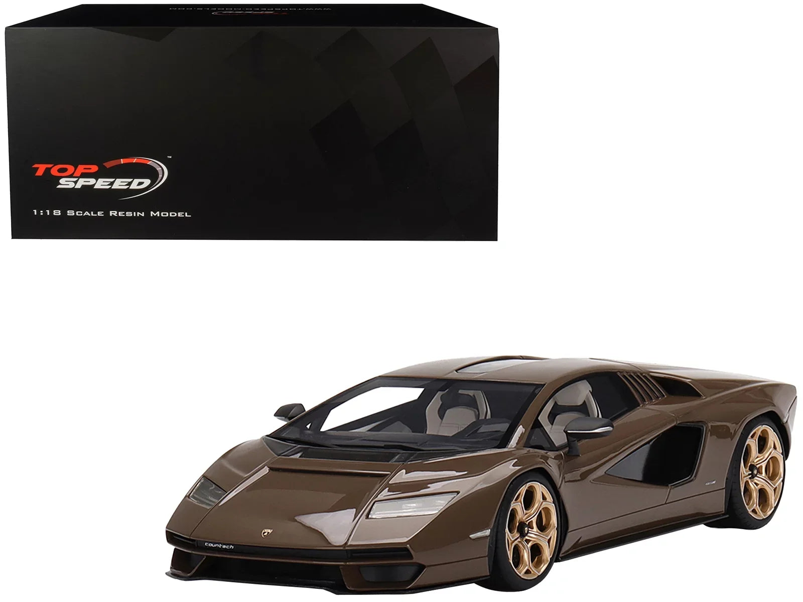 Lamborghini Countach LPI 800-4 Dark Bronze 1/18 Model Car by Top Sizepeed