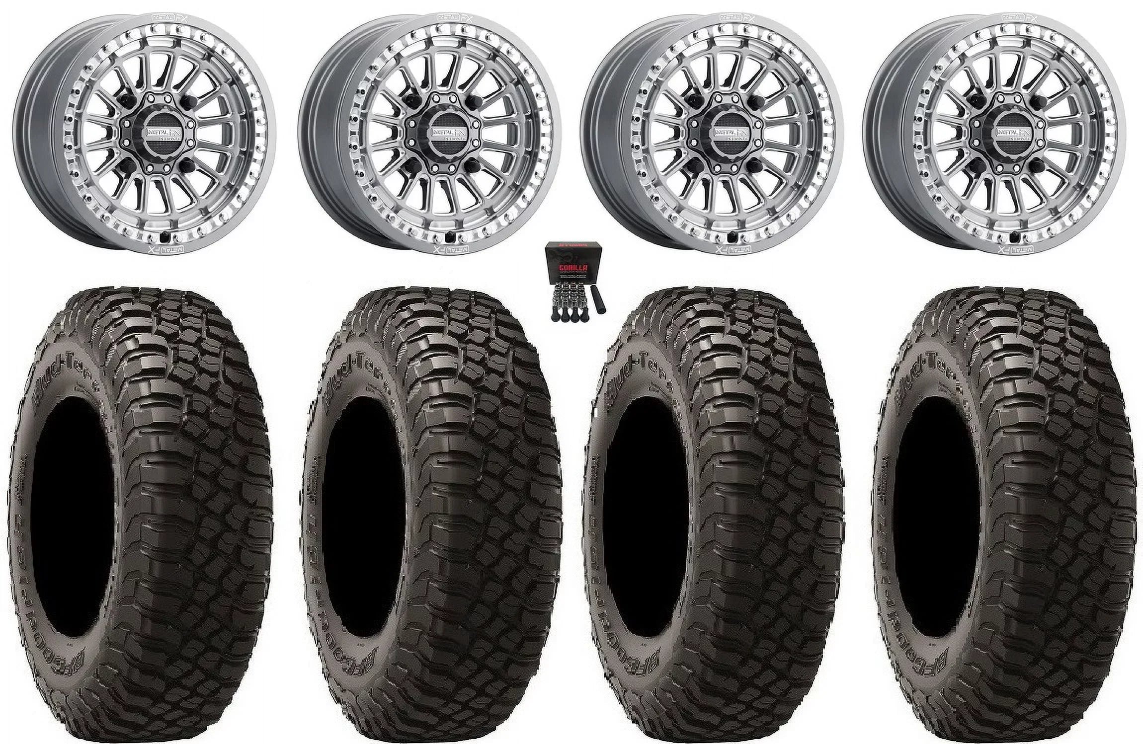 MetalFX Delta Bdlk CC 15" Wheels Gm 32" BFG KM3 Tires Polaris RZR XP 1000 / PRO XP / Ranger XP 900/1000