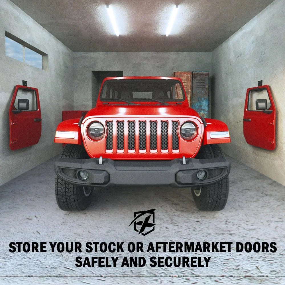 Xprite Wall Mount Sizetorage Hanger for 1956-2020 Jeep Wrangler CJ YJ TJ LJ JK JL JT