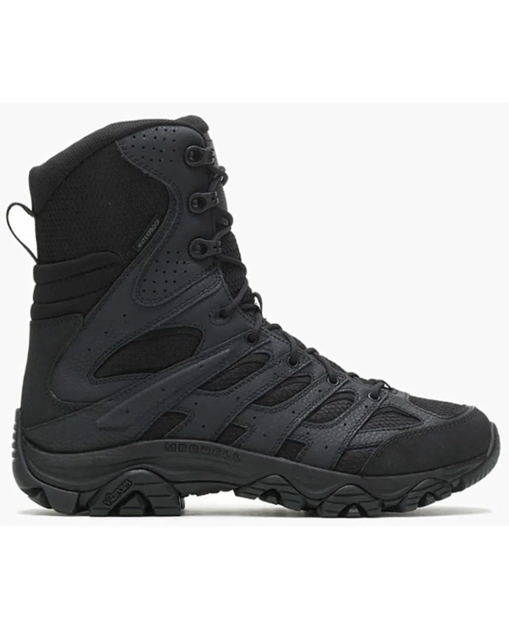 Merrell Men's Moab 3 8" Tactical Zip Waterproof Boot Round Toe Black 9 D(M) USize
