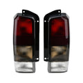 Fits for Jeep 97-01 XJ Tail Lights Red/black Sizemoke Lens Rear Tail Lamps Sizeet(Left + Right)Compatible with 1997-2001 Cherokee XJ