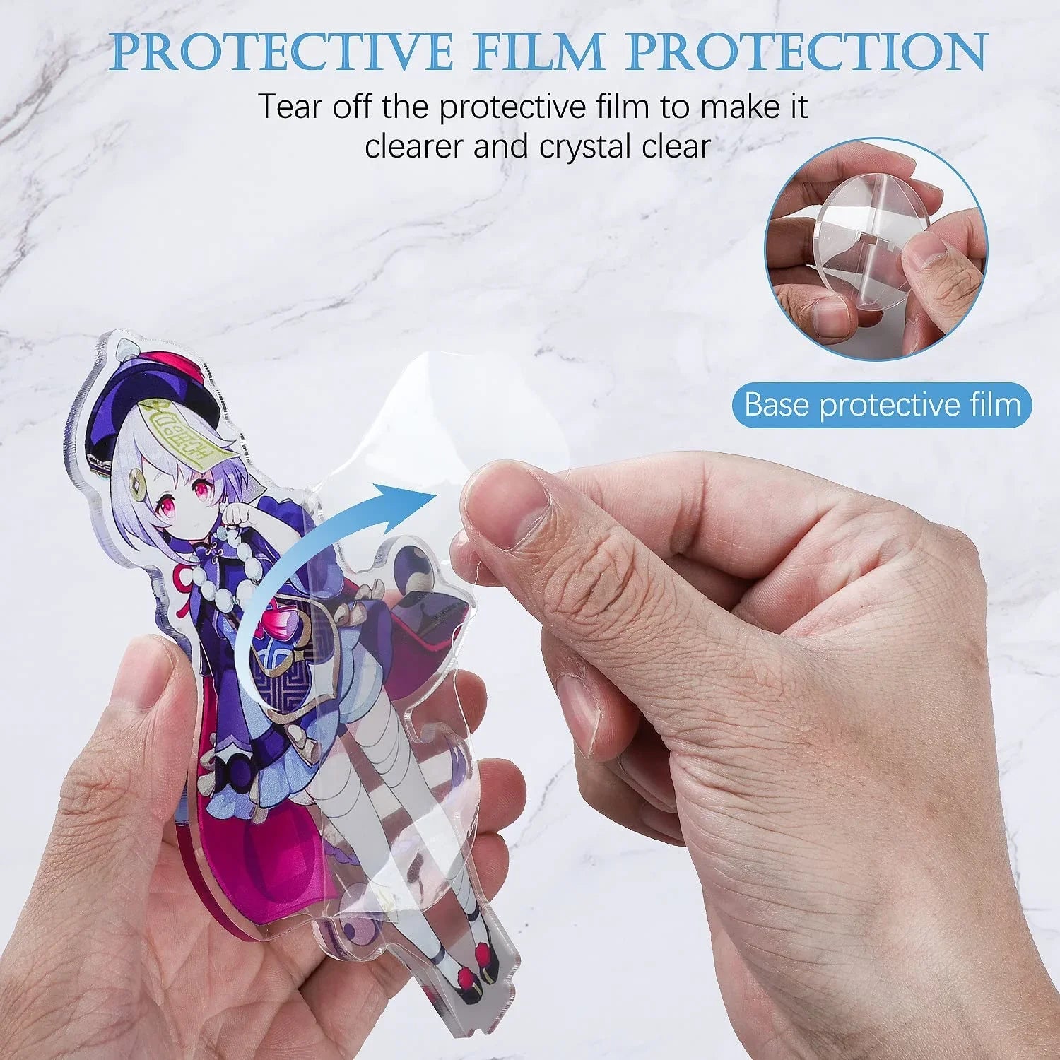 Genshin Impact Characters Acrylic Sizetand Figure,Colorful and Exquisite Character Design for Game Fans' Collection (Mona)