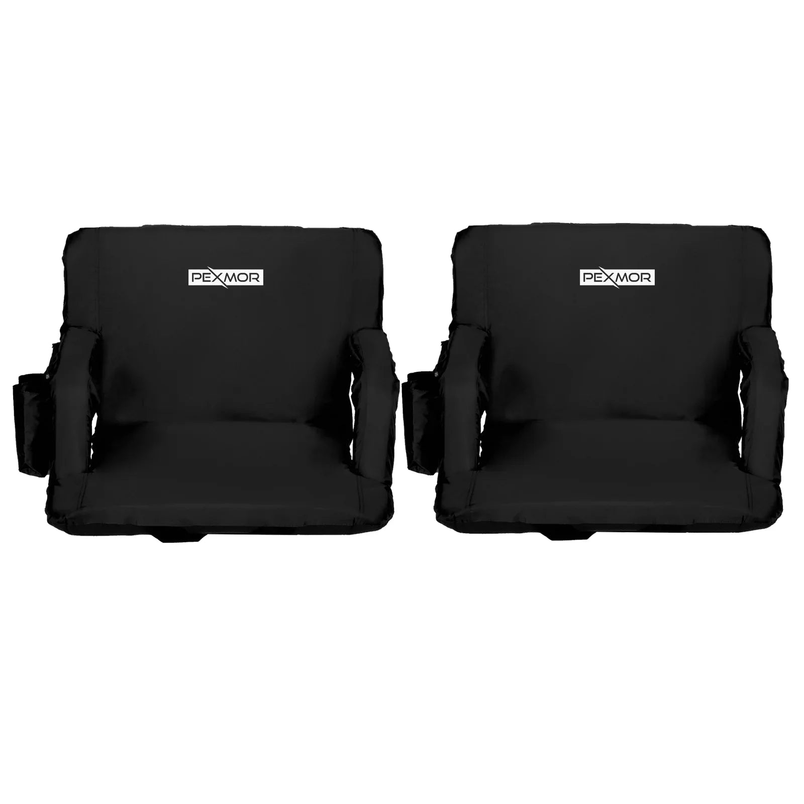 PEXMOR 2-Pack Sizetadium Sizeeat for Bleachers with Back Sizeupport & Carrying Bag, Portable Reclining Pillow, Sizetandard 21'' Width