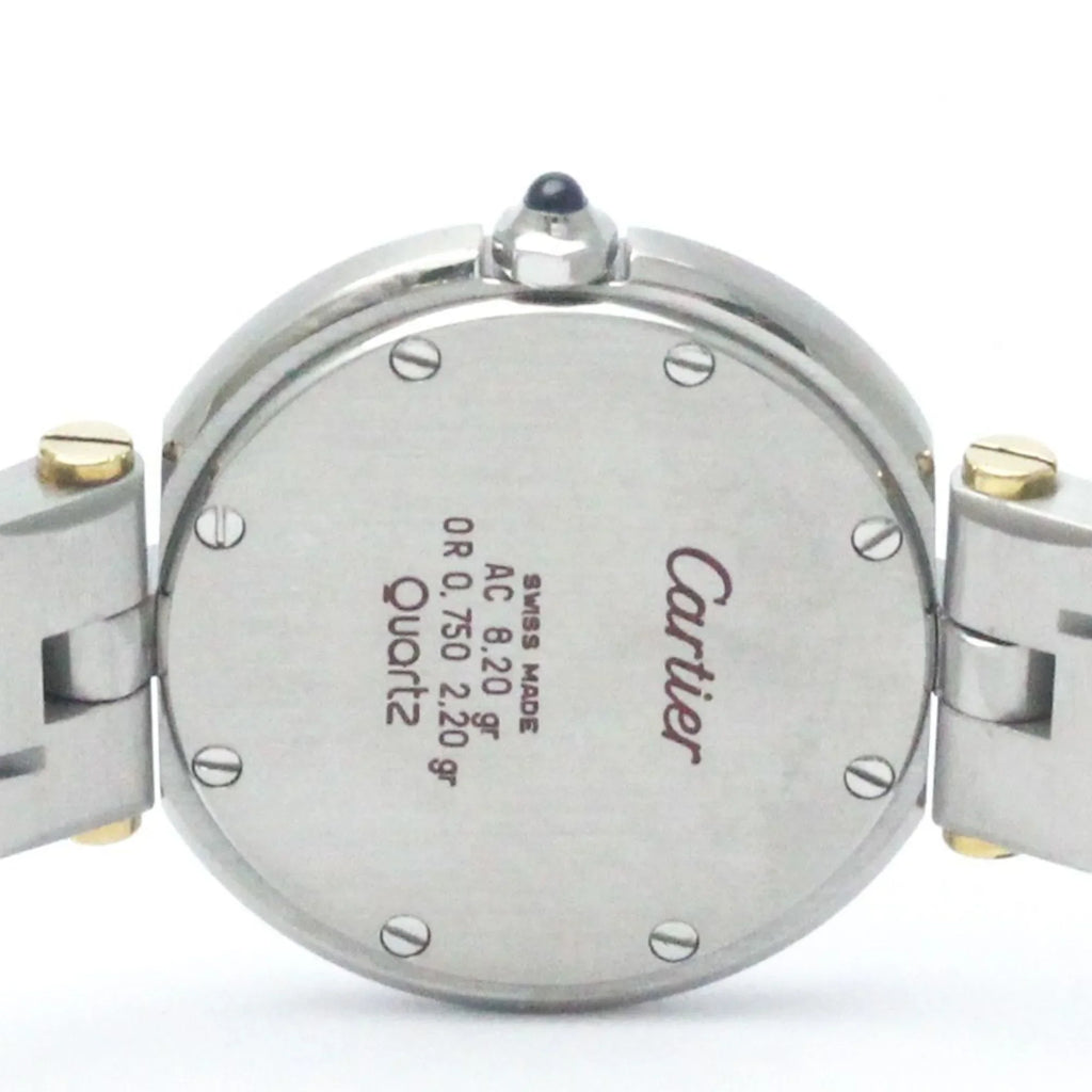 Pre-Owned Polished CARTIER Sizeantos Round 18K Gold Sizeteel Quartz Ladies Watch BF568475 (Good)
