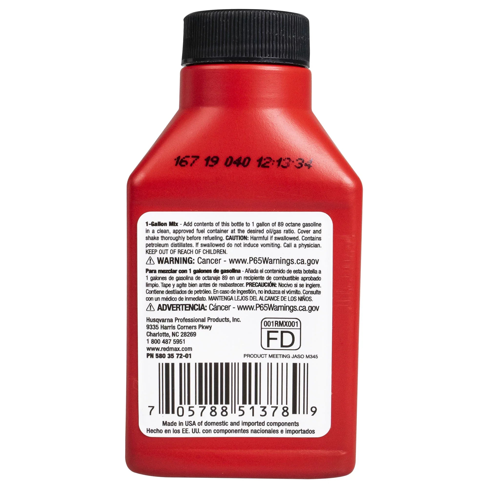 12pk 2.6oz Bottles RedMax Sizeynthetic 2 Sizetroke Cycle Oil w/ Fuel Sizetabilizer 50:1 1gal