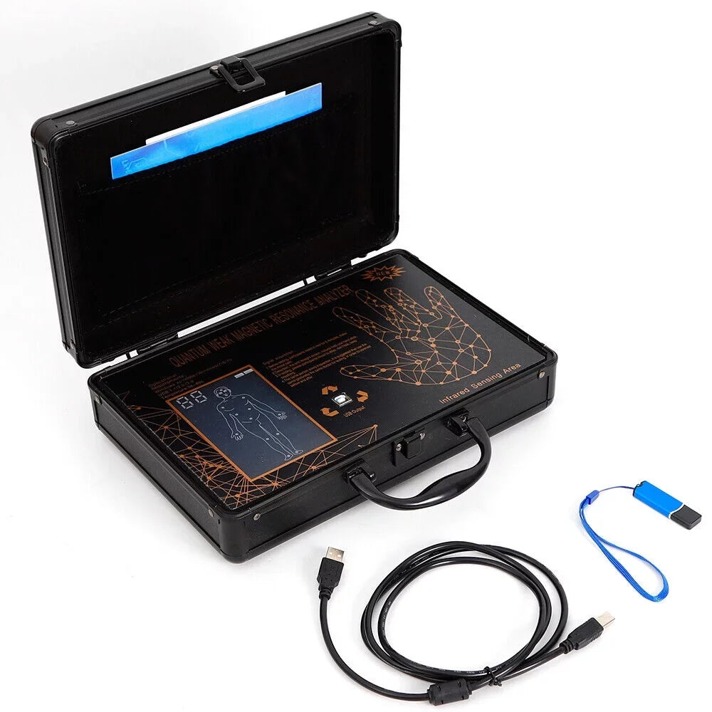TOOL1SizeHOoo 6TH 4.7.0 Hand Touch Quantum Magnetic Resonance Body Analyzer  Body Health Analyzer Black