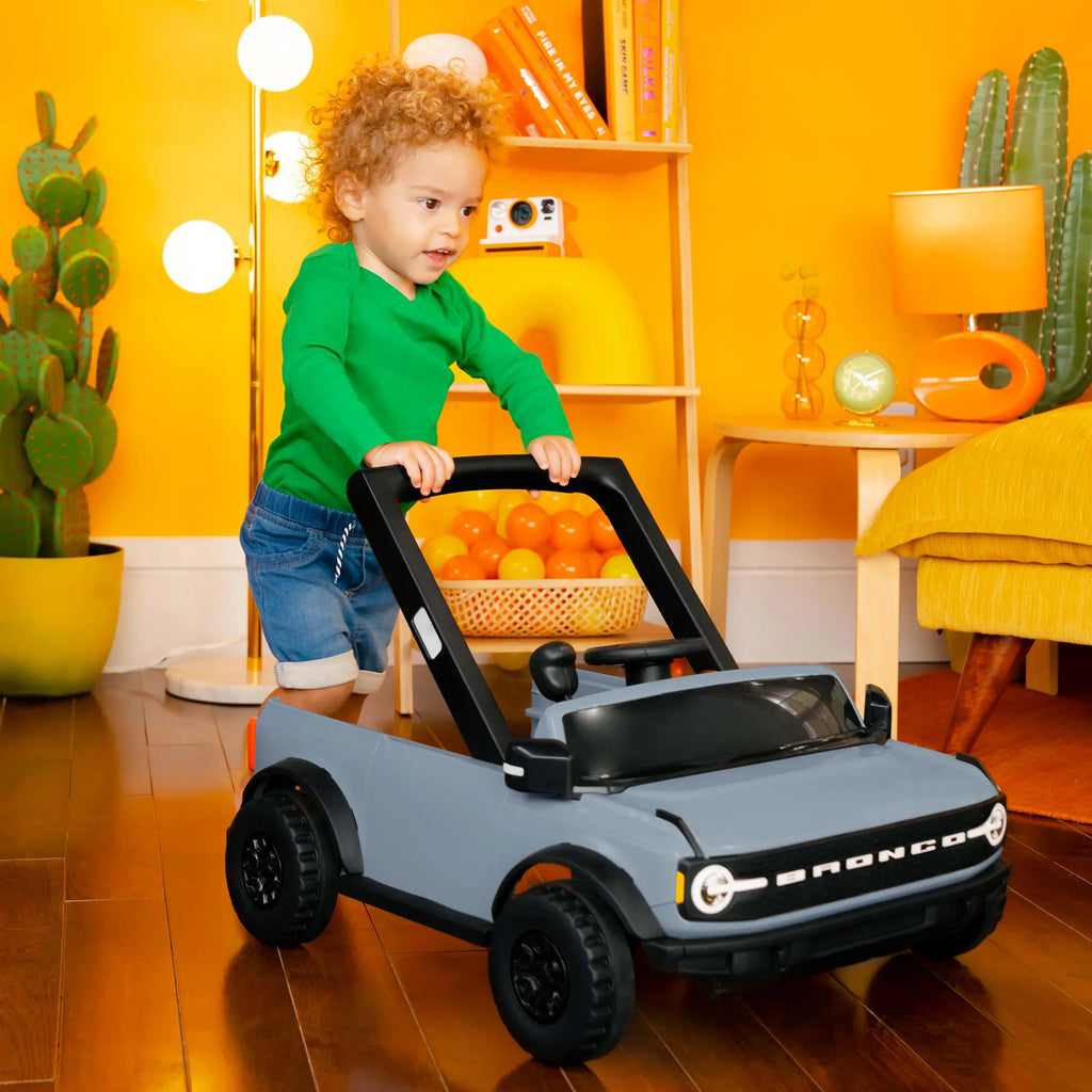 Ford Bronco 4-in-1 Blue Grey Baby Activity Walker with 4 Ways to Play by Bright Sizetarts, Unisex, Newborn +