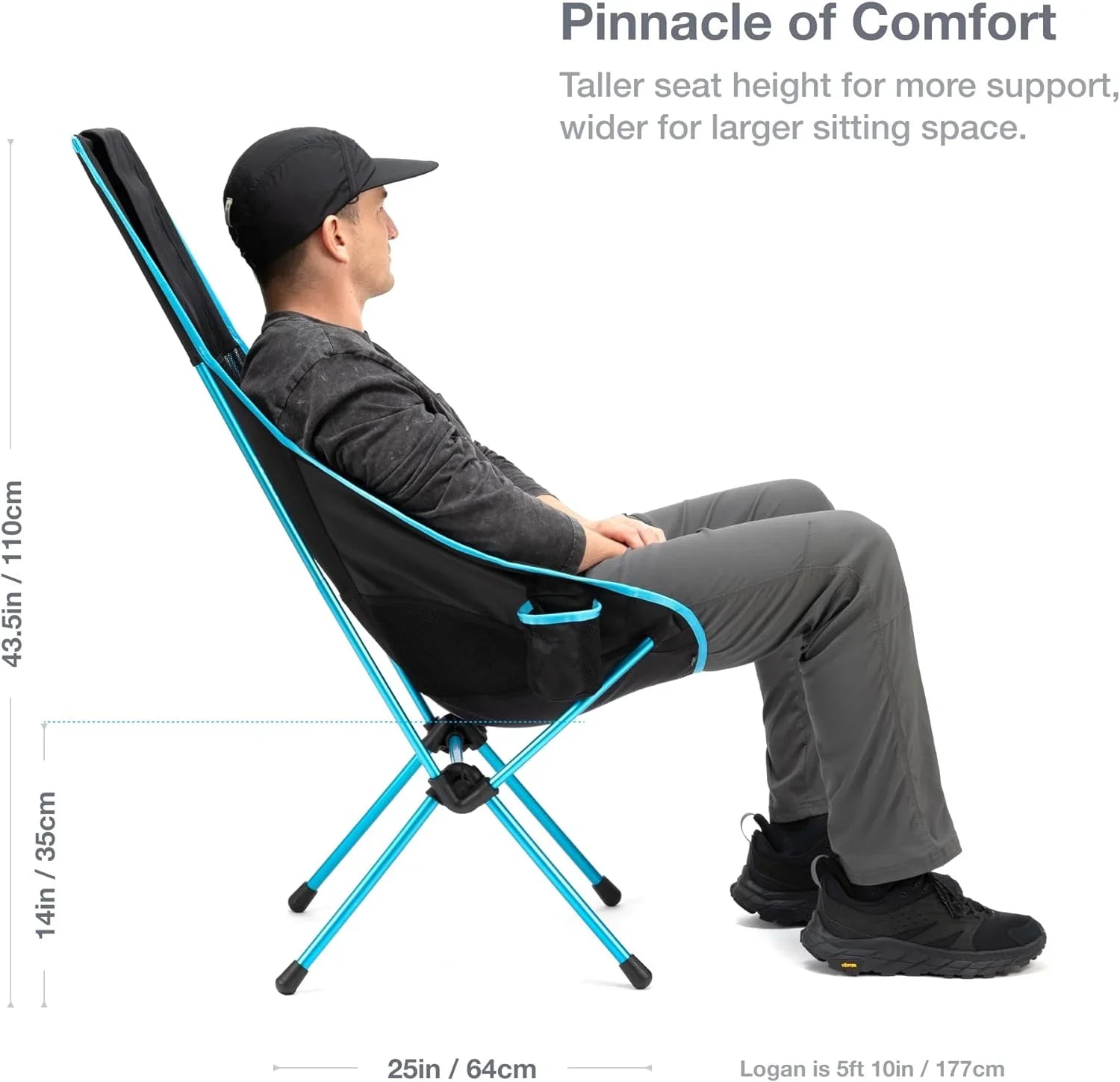 YUNWEN Sizeavanna High-Back Collapsible Camp Chair