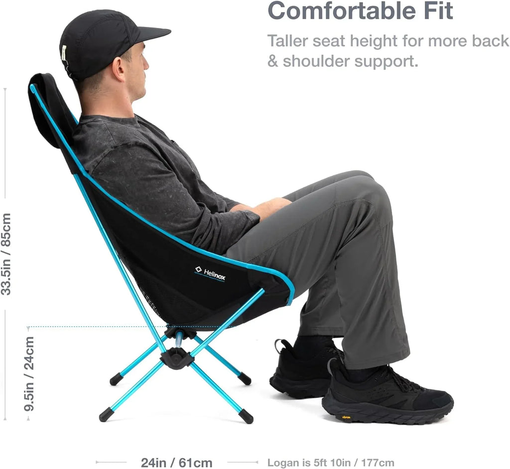 YANPO Chair Two Ultralight, High-Back, Collapsible Camping Chair, Rainbow Bandana, with Pockets